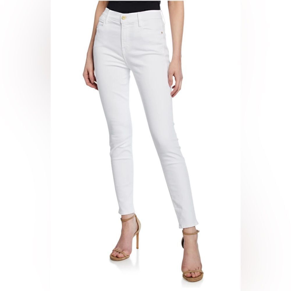FRAME Le High Skinny Jeans in White 32 NWT